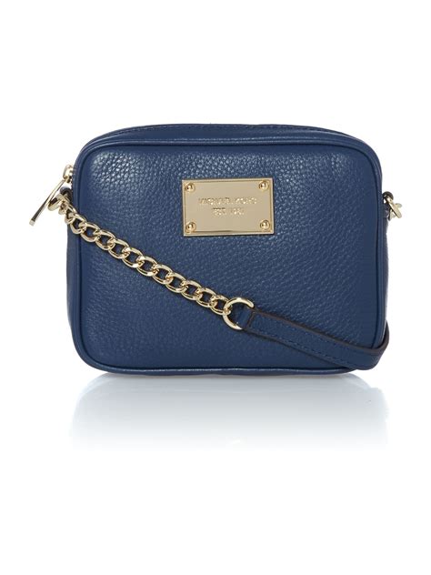 michael kors blue fabric bag|Michael Kors navy crossbody bag.